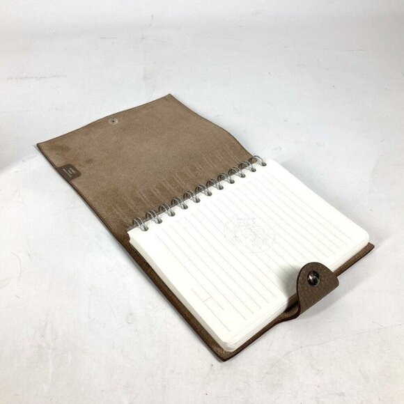 HERMES Notebook cover Yuris PM stationery Taurillon Clemence Etoupe gray - Picture 11 of 16